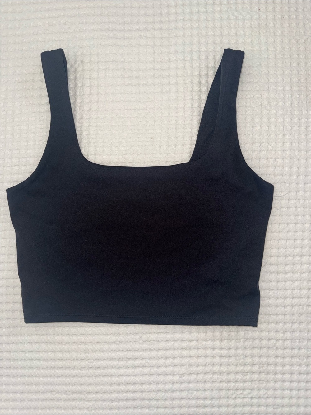 Express Black Square-Neck Crop Top